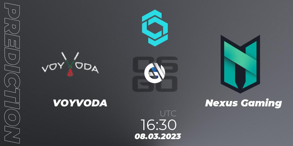 VOYVODA - Nexus Gaming: прогноз. 08.03.2023 at 16:30, Counter-Strike (CS2), CCT North Europe Series #4