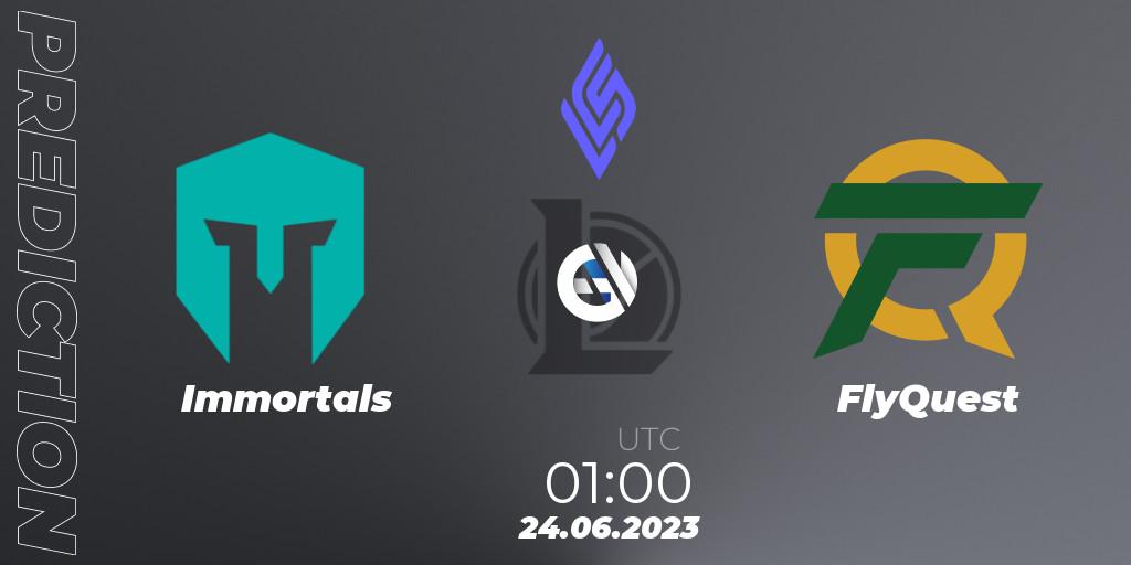 Immortals - FlyQuest: прогноз. 01.07.23, LoL, LCS Summer 2023 - Group Stage