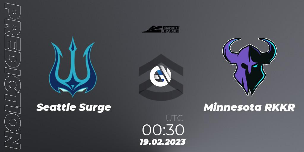 Seattle Surge - Minnesota RØKKR: прогноз. 19.02.2023 at 01:00, Call of Duty, Call of Duty League 2023: Stage 3 Major Qualifiers