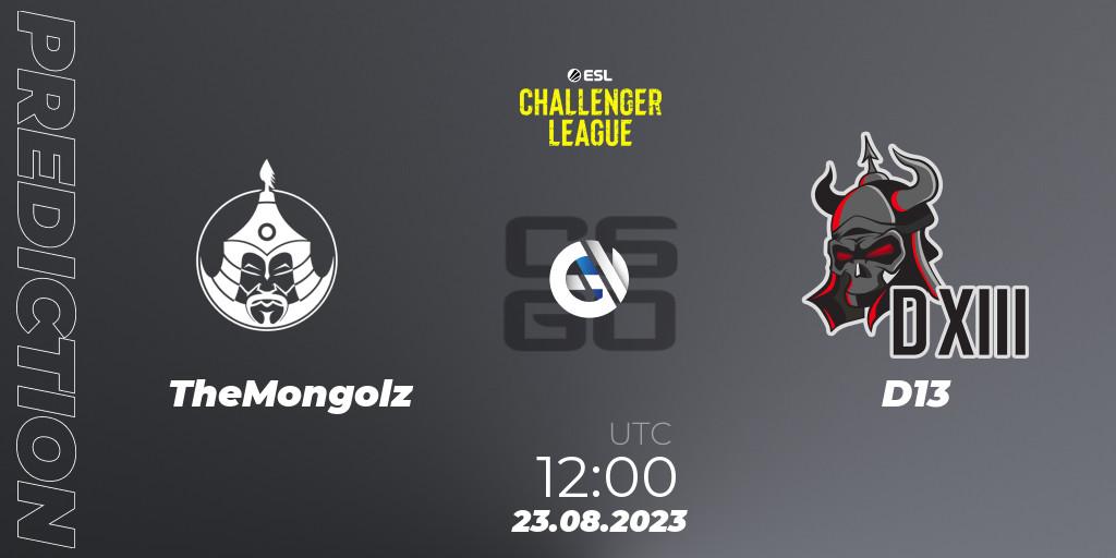 TheMongolz - D13: прогноз. 23.08.23, CS2 (CS:GO), ESL Challenger League Season 46: Asia-Pacific