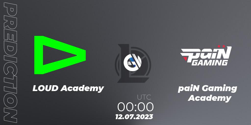 LOUD Academy - paiN Gaming Academy: прогноз. 12.07.2023 at 00:00, LoL, CBLOL Academy Split 2 2023 - Group Stage