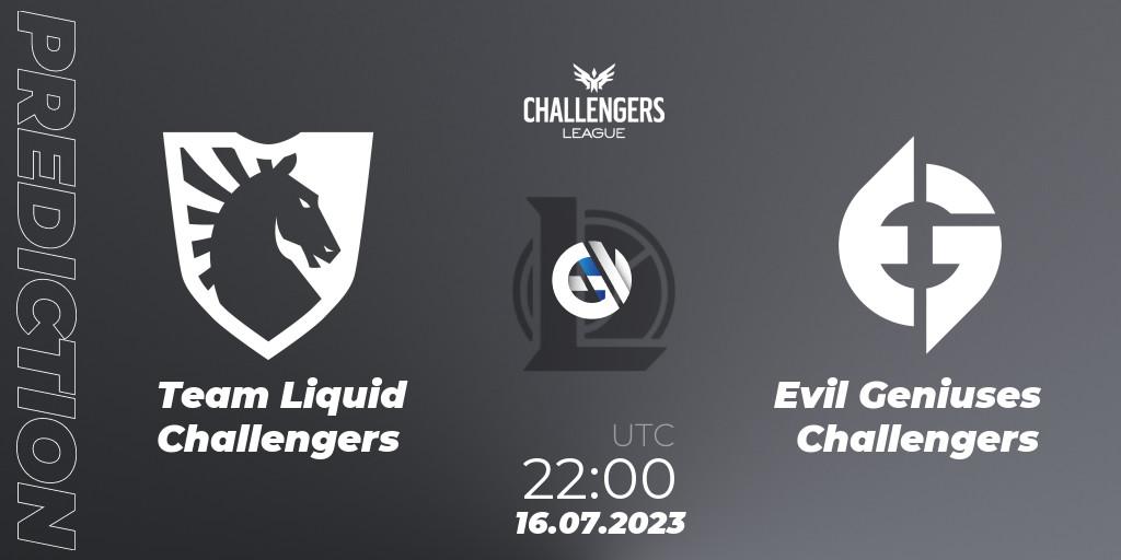 Team Liquid Challengers - Evil Geniuses Challengers: прогноз. 17.07.23, LoL, North American Challengers League 2023 Summer - Group Stage