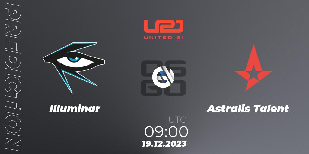 Illuminar - Astralis Talent: прогноз. 19.12.2023 at 10:00, Counter-Strike (CS2), United21 Season 9