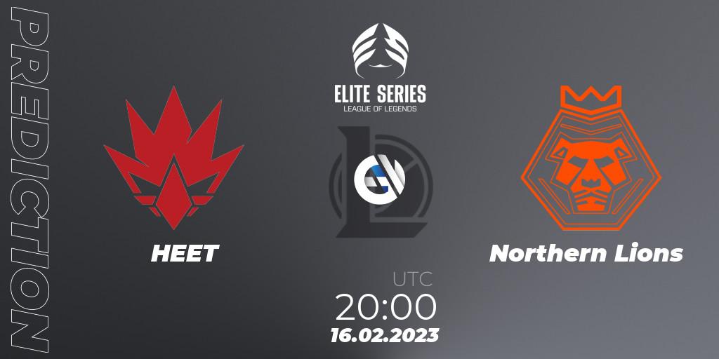 HEET - Northern Lions: прогноз. 16.02.23, LoL, Elite Series Spring 2023 - Group Stage