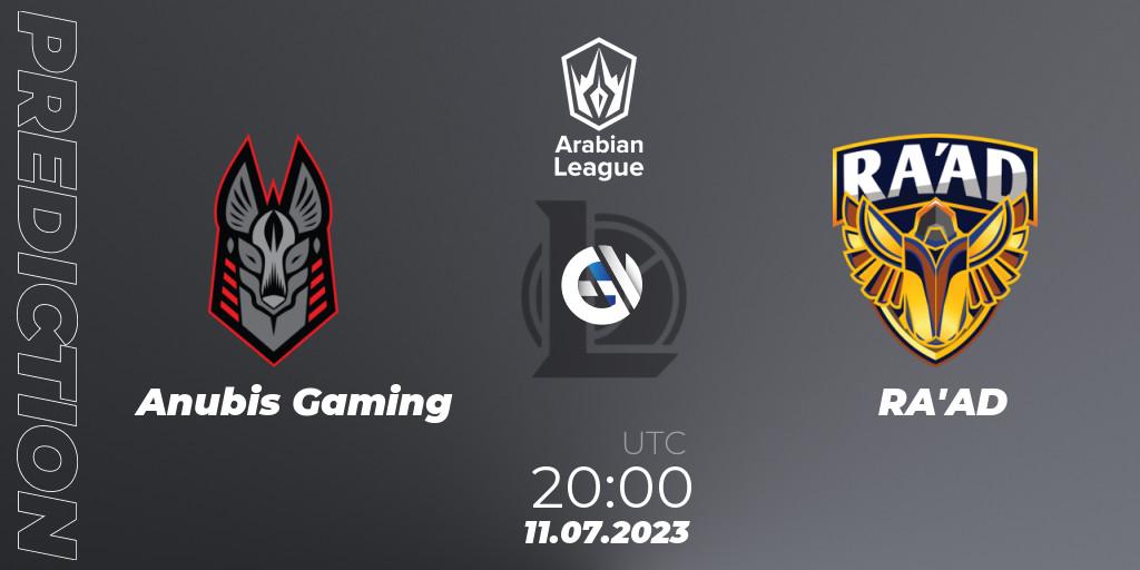 Anubis Gaming - RA'AD: прогноз. 11.07.2023 at 20:00, LoL, Arabian League Summer 2023 - Group Stage