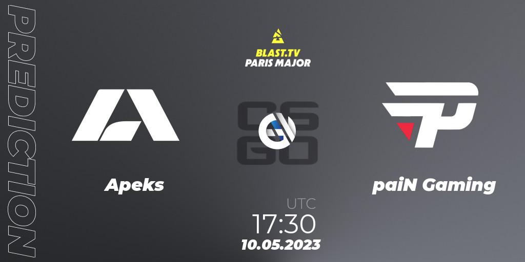 Apeks - paiN Gaming: прогноз. 10.05.2023 at 14:35, Counter-Strike (CS2), BLAST Paris Major 2023 Challengers Stage