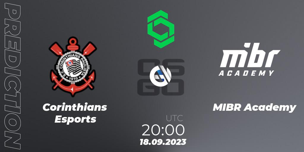 Corinthians Esports - MIBR Academy: прогноз. 18.09.2023 at 20:00, Counter-Strike (CS2), CCT South America Series #11