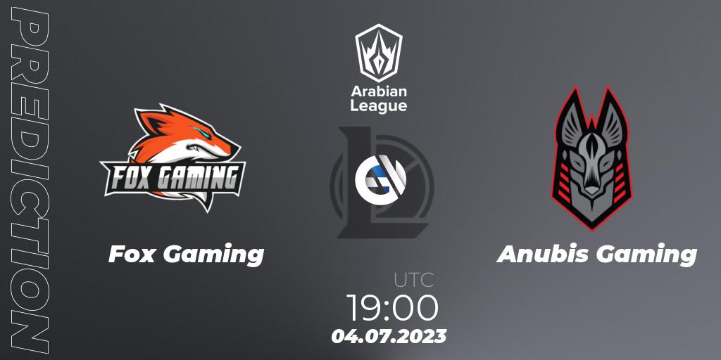 Fox Gaming - Anubis Gaming: прогноз. 04.07.2023 at 19:00, LoL, Arabian League Summer 2023 - Group Stage
