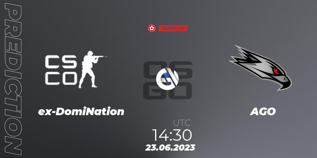 ex-DomiNation - AGO: прогноз. 23.06.2023 at 15:15, Counter-Strike (CS2), LEON x TEAMPLAY Season 1