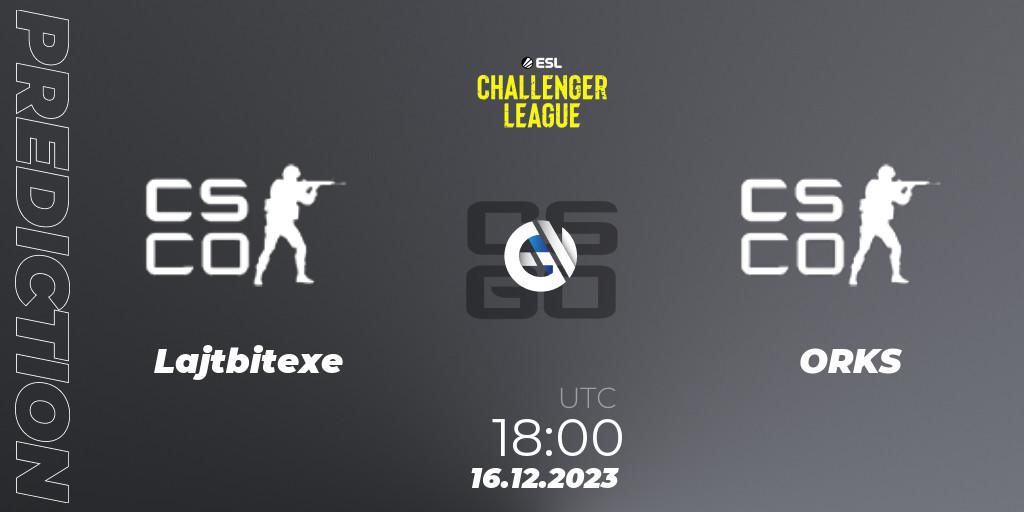 Lajtbitexe - ORKS: прогноз. 16.12.2023 at 18:00, Counter-Strike (CS2), ESL Challenger League Season 46 Relegation: Europe