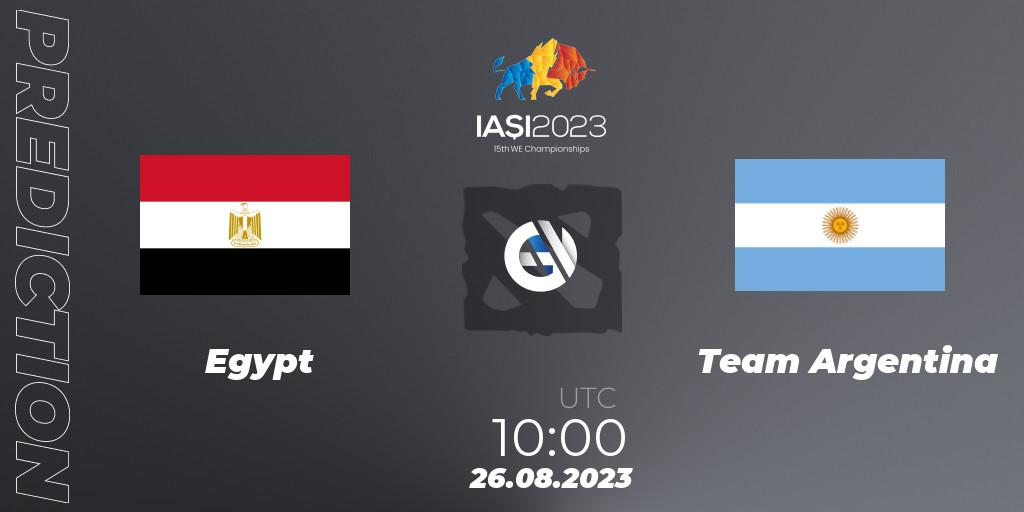 Egypt - Team Argentina: прогноз. 26.08.2023 at 16:30, Dota 2, IESF World Championship 2023