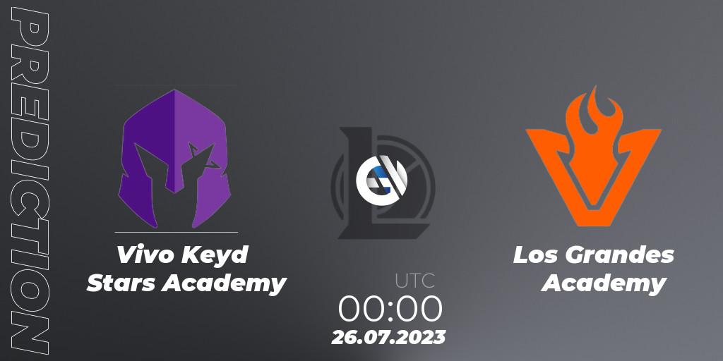 Vivo Keyd Stars Academy - Los Grandes Academy: прогноз. 26.07.23, LoL, CBLOL Academy Split 2 2023 - Group Stage
