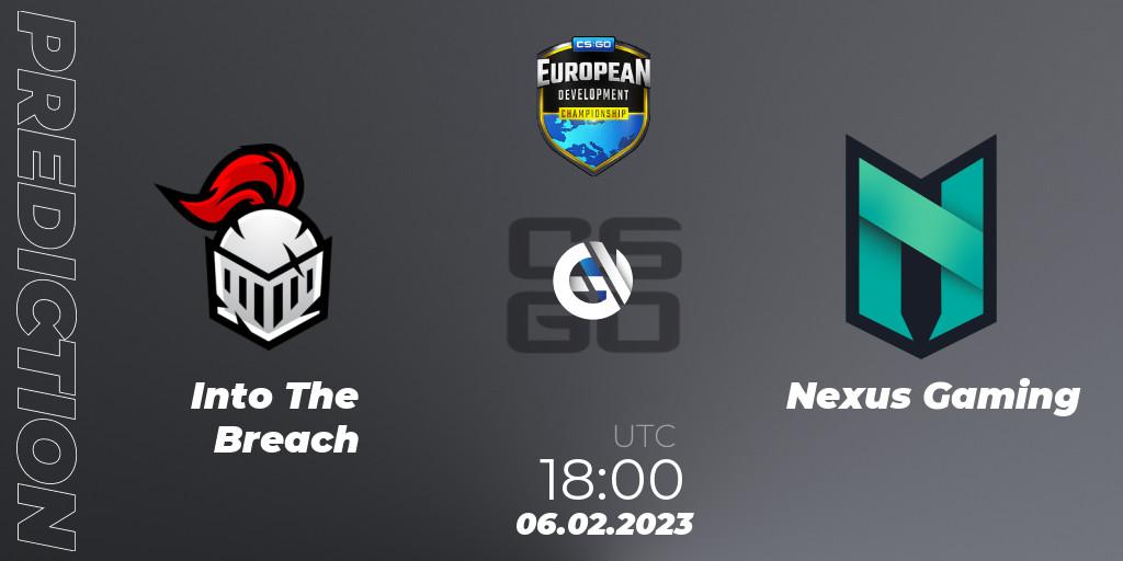 Into The Breach - Nexus Gaming: прогноз. 06.02.23, CS2 (CS:GO), European Development Championship 7 Closed Qualifier