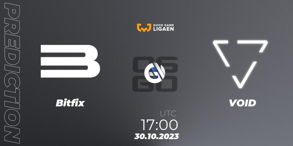 Bitfix - VOID: прогноз. 30.10.2023 at 17:00, Counter-Strike (CS2), Good Game-ligaen Fall 2023: Regular Season