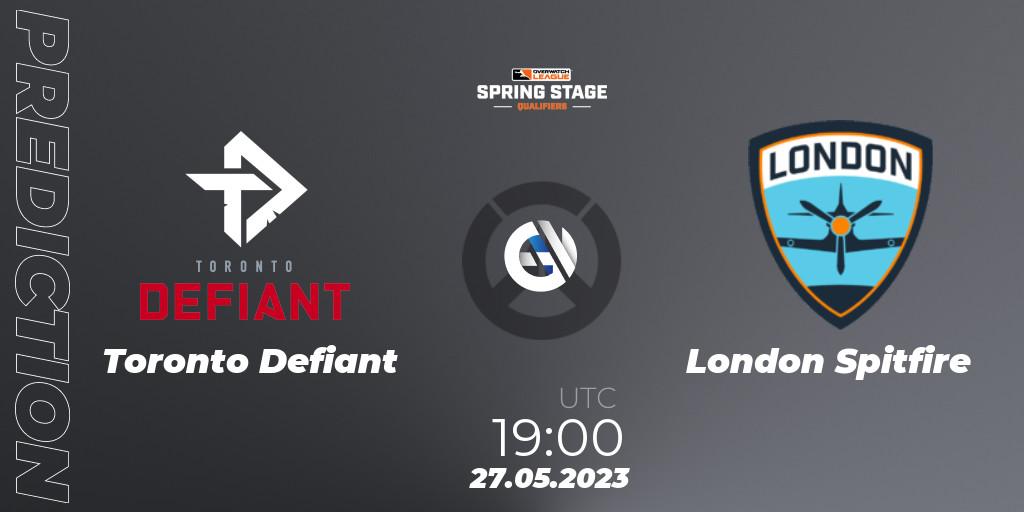 Toronto Defiant - London Spitfire: прогноз. 27.05.2023 at 19:00, Overwatch, OWL Stage Qualifiers Spring 2023 West