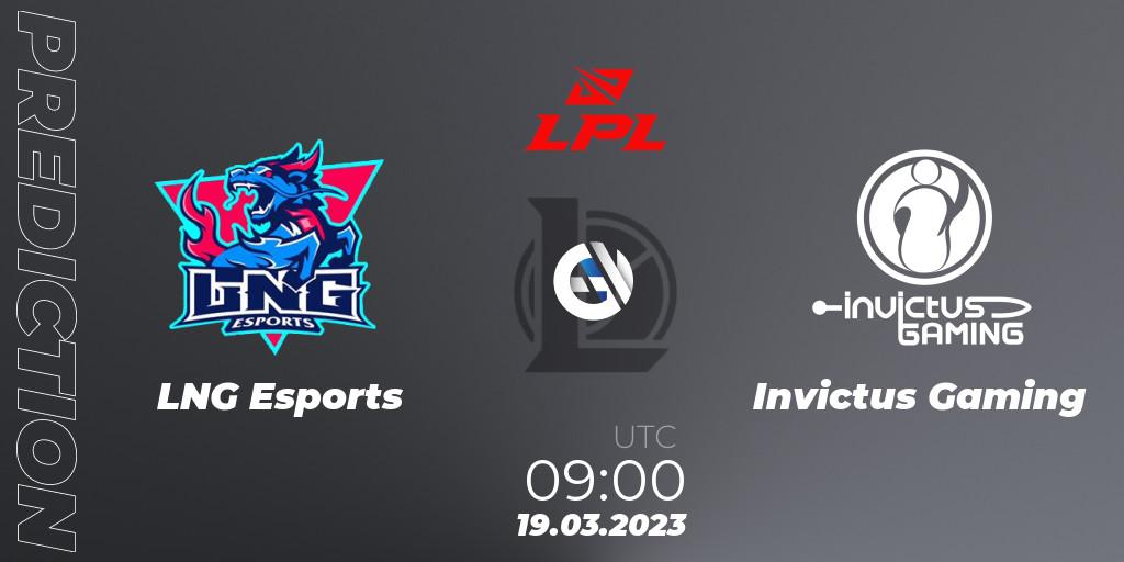 LNG Esports - Invictus Gaming: прогноз. 19.03.23, LoL, LPL Spring 2023 - Group Stage