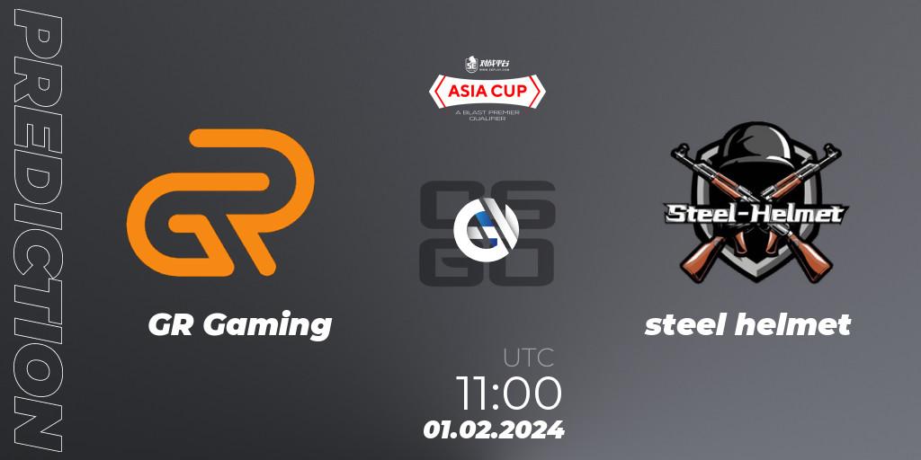 GR Gaming - steel helmet: прогноз. 01.02.24, CS2 (CS:GO), 5E Arena Asia Cup Spring 2024 - BLAST Premier Qualifier