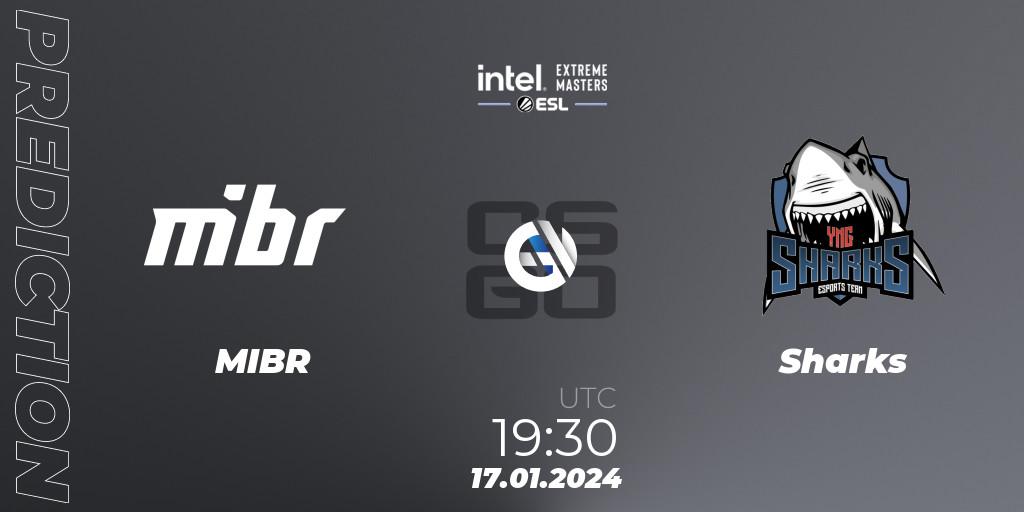 MIBR - Sharks: прогноз. 17.01.24, CS2 (CS:GO), Intel Extreme Masters China 2024: South American Closed Qualifier