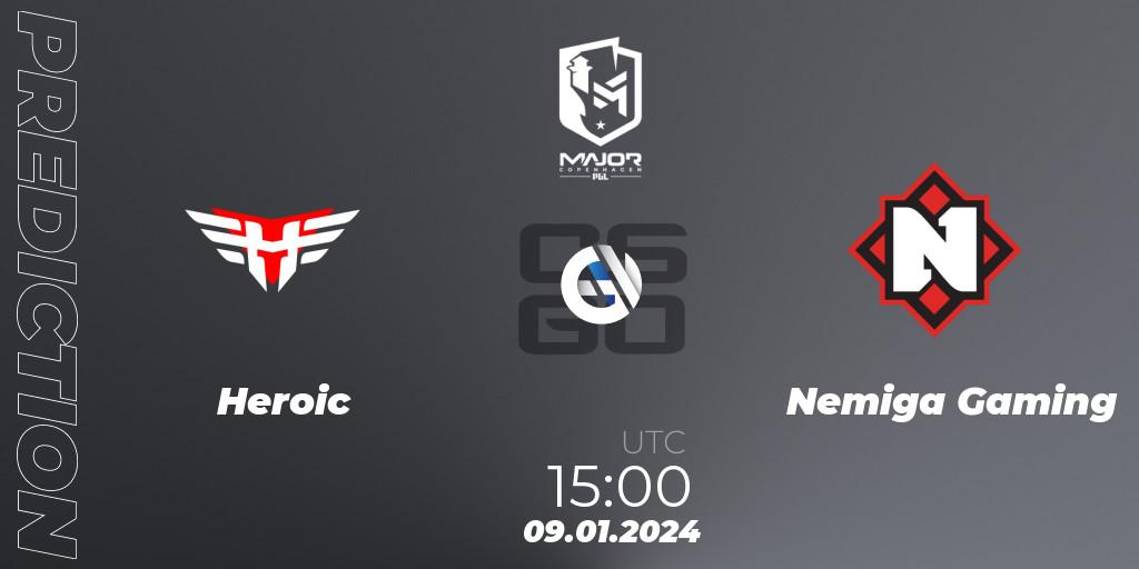 Heroic - Nemiga Gaming: прогноз. 09.01.24, CS2 (CS:GO), PGL CS2 Major Copenhagen 2024 Europe RMR Open Qualifier 1