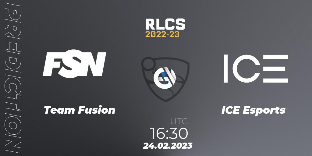 Team Fusion - ICE Esports: прогноз. 24.02.2023 at 16:30, Rocket League, RLCS 2022-23 - Winter: Sub-Saharan Africa Regional 3 - Winter Invitational