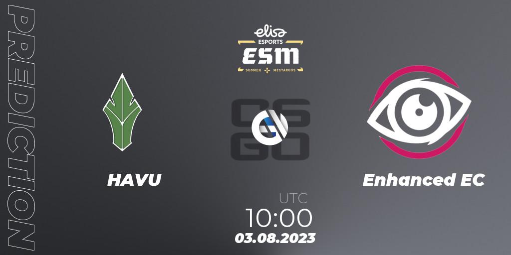 HAVU - Enhanced EC: прогноз. 03.08.2023 at 10:00, Counter-Strike (CS2), Elisa Esports eSM 2023