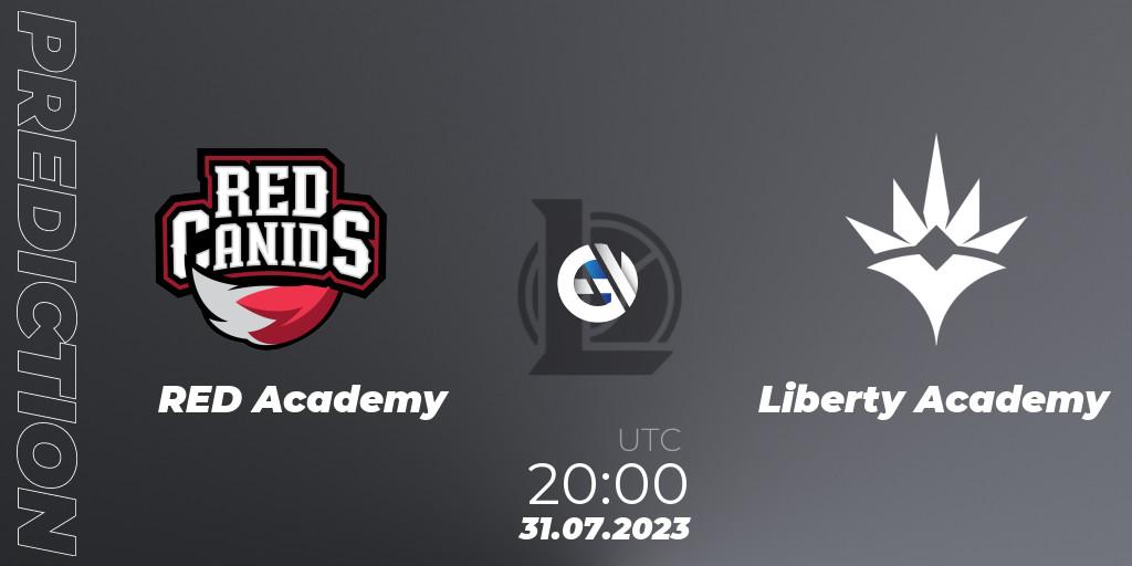 RED Academy - Liberty Academy: прогноз. 31.07.2023 at 20:00, LoL, CBLOL Academy Split 2 2023 - Group Stage