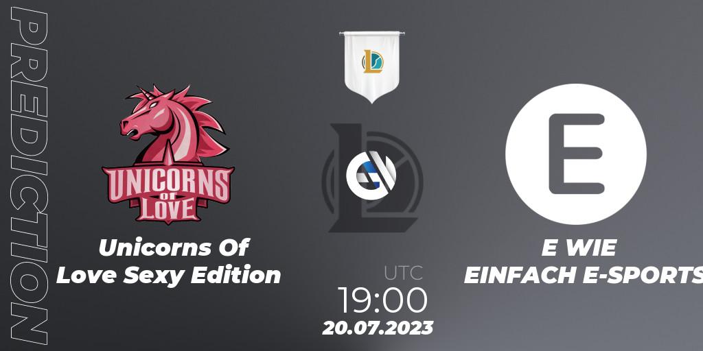 Unicorns Of Love Sexy Edition - E WIE EINFACH E-SPORTS: прогноз. 20.07.2023 at 19:00, LoL, Prime League Summer 2023 - Group Stage