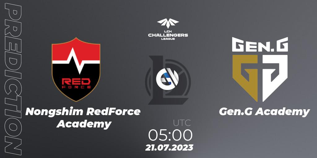 Nongshim RedForce Academy - Gen.G Academy: прогноз. 21.07.23, LoL, LCK Challengers League 2023 Summer - Group Stage
