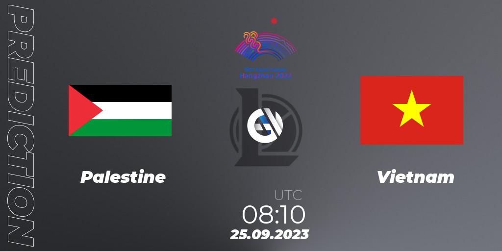 Palestine - Vietnam: прогноз. 25.09.2023 at 08:10, LoL, 2022 Asian Games