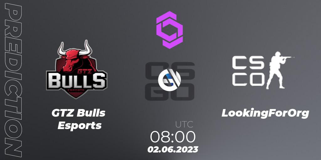 GTZ Bulls Esports - LookingForOrg: прогноз. 02.06.2023 at 08:00, Counter-Strike (CS2), CCT West Europe Series 4