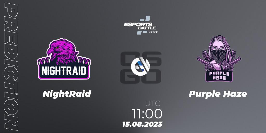 NightRaid - Purple Haze: прогноз. 15.08.23, CS2 (CS:GO), ESportsBattle Season 27