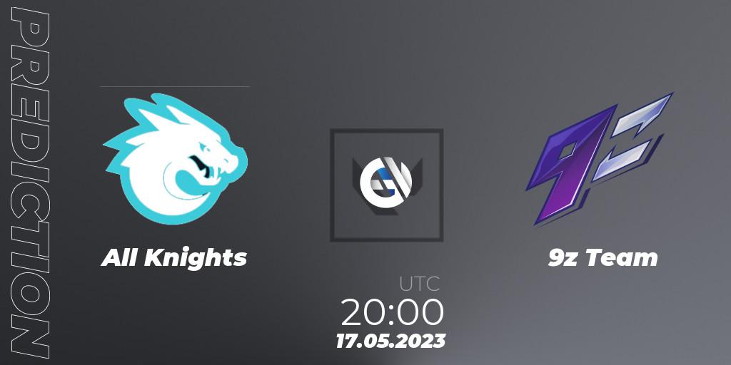 All Knights - 9z Team: прогноз. 17.05.2023 at 20:00, VALORANT, VALORANT Challengers 2023: LAS Split 2 - Regular Season