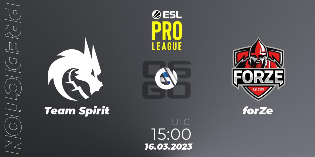 Team Spirit - forZe: прогноз. 16.03.23, CS2 (CS:GO), ESL Pro League Season 17