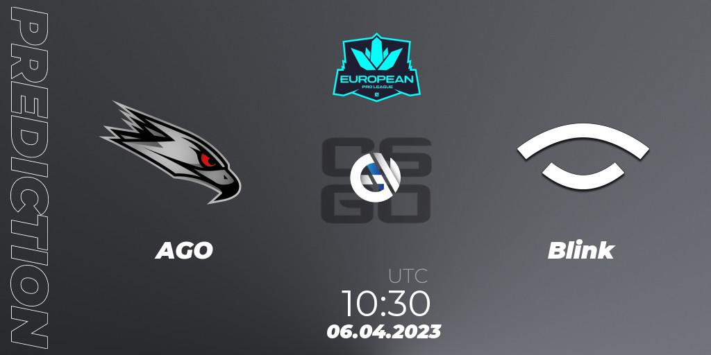 AGO - Blink: прогноз. 06.04.2023 at 10:30, Counter-Strike (CS2), European Pro League Season 7