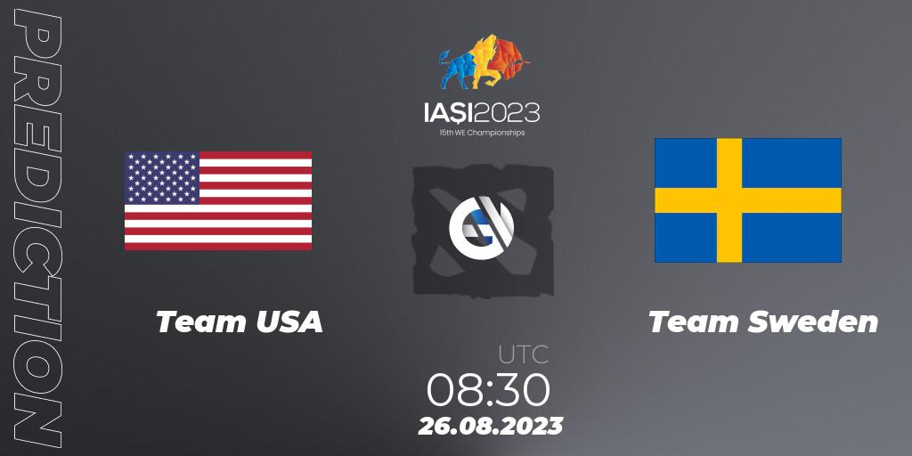 Team USA - Team Sweden: прогноз. 26.08.2023 at 14:30, Dota 2, IESF World Championship 2023