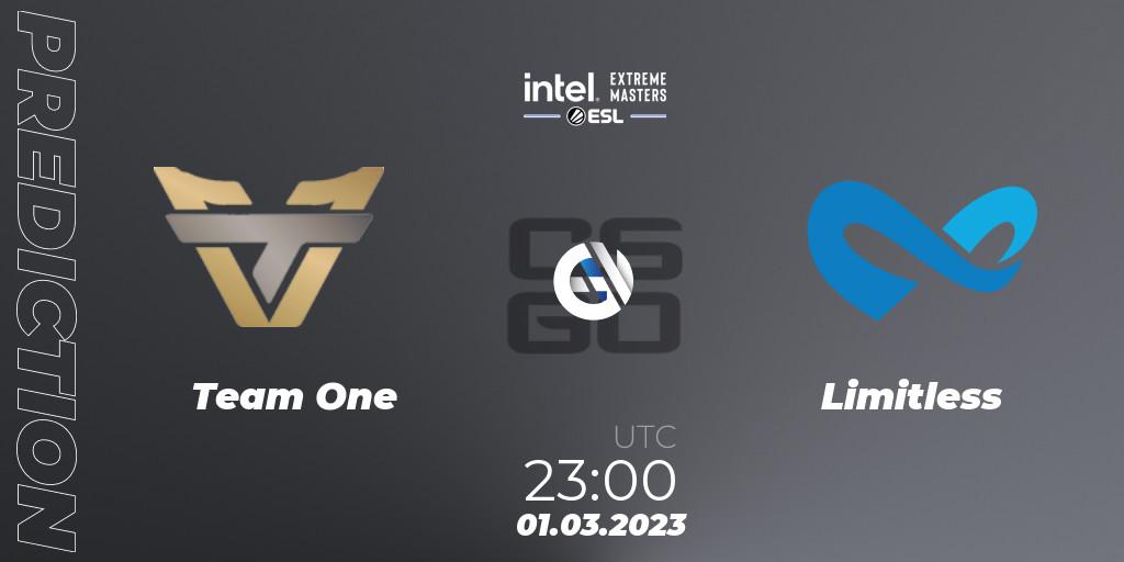 Team One - Limitless: прогноз. 01.03.2023 at 23:00, Counter-Strike (CS2), IEM Dallas 2023 North America Open Qualifier 1