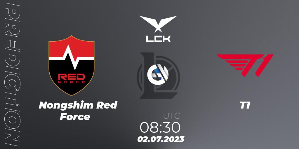 Nongshim Red Force - T1: прогноз. 02.07.2023 at 08:30, LoL, LCK Summer 2023 Regular Season