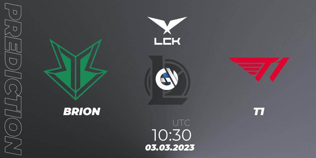 BRION - T1: прогноз. 03.03.2023 at 11:35, LoL, LCK Spring 2023 - Group Stage