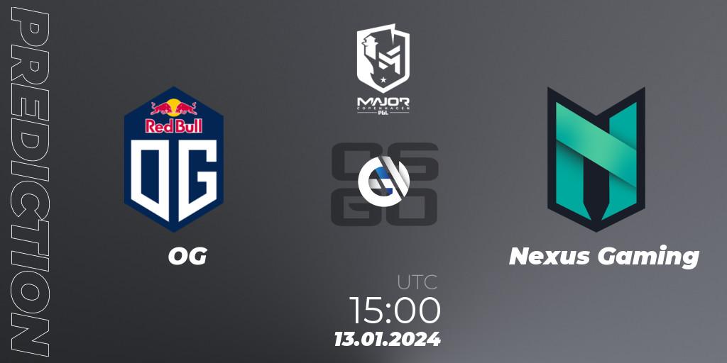 OG - Nexus Gaming: прогноз. 13.01.24, CS2 (CS:GO), PGL CS2 Major Copenhagen 2024 Europe RMR Open Qualifier 3