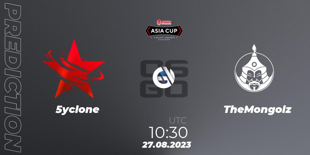5yclone - TheMongolz: прогноз. 27.08.2023 at 10:30, Counter-Strike (CS2), 5E Arena Asia Cup Fall 2023