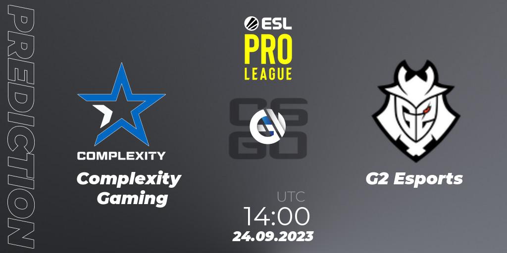 Complexity Gaming - G2 Esports: прогноз. 24.09.2023 at 14:00, Counter-Strike (CS2), ESL Pro League Season 18