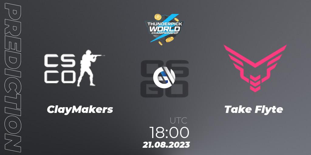 ClayMakers - Take Flyte: прогноз. 21.08.2023 at 18:20, Counter-Strike (CS2), Thunderpick World Championship 2023: North American Qualifier #2