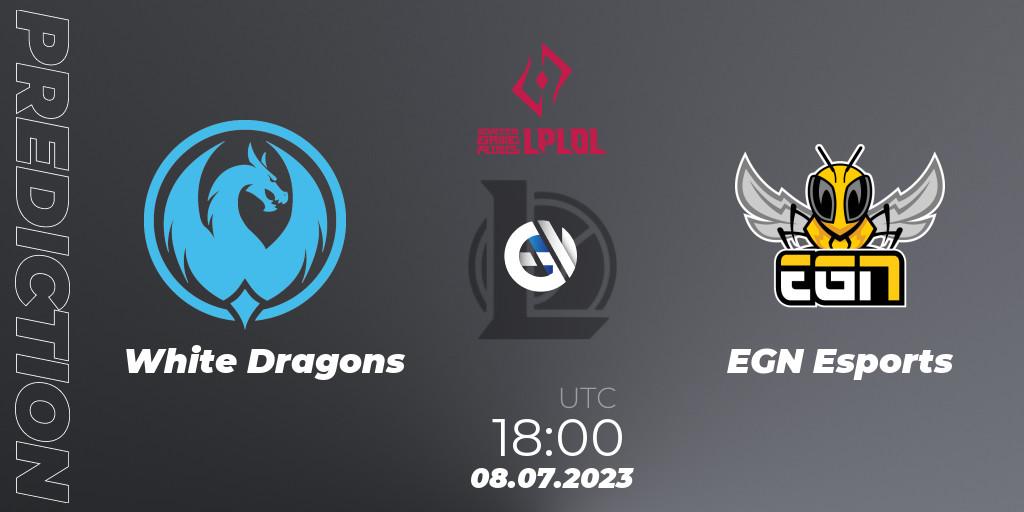 White Dragons - EGN Esports: прогноз. 16.06.2023 at 18:00, LoL, LPLOL Split 2 2023 - Group Stage