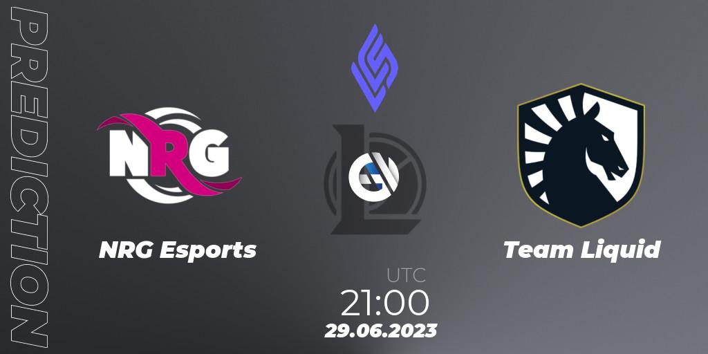 NRG Esports - FlyQuest: прогноз. 29.06.23, LoL, LCS Summer 2023 - Group Stage