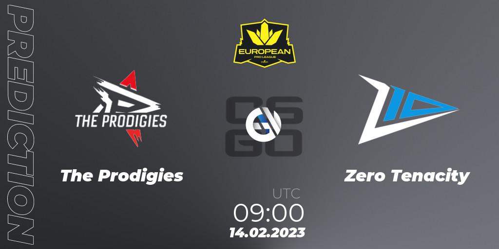 The Prodigies - Zero Tenacity: прогноз. 14.02.2023 at 09:00, Counter-Strike (CS2), European Pro League Season 6: Division 2