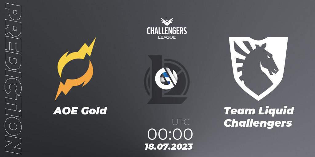 AOE Gold - Team Liquid Challengers: прогноз. 18.07.2023 at 00:00, LoL, North American Challengers League 2023 Summer - Group Stage