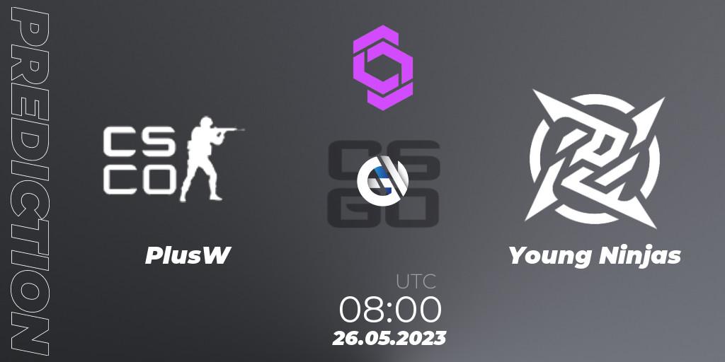 PlusW - Young Ninjas: прогноз. 26.05.2023 at 08:00, Counter-Strike (CS2), CCT West Europe Series 4 Closed Qualifier