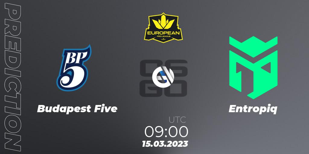 Budapest Five - Entropiq: прогноз. 18.03.23, CS2 (CS:GO), European Pro League Season 7: Division 2