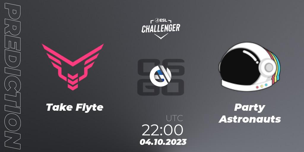 Take Flyte - Party Astronauts: прогноз. 04.10.23, CS2 (CS:GO), ESL Challenger at DreamHack Winter 2023: North American Open Qualifier