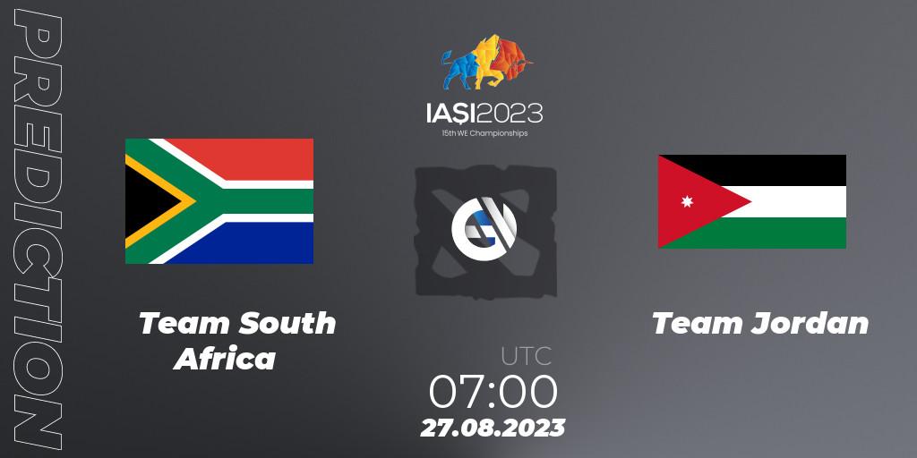 Team South Africa - Team Jordan: прогноз. 27.08.2023 at 11:00, Dota 2, IESF World Championship 2023